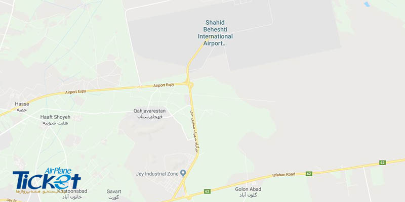 موقعیت فرودگاه اصفهان